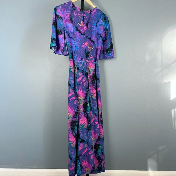 French Connection Blue Depths Gabriella Delph Midi Dress - Picture 10 of 10